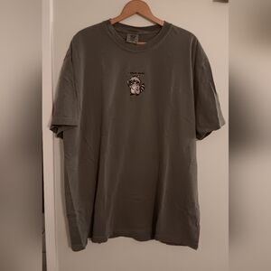 Sage Green Graphic T-Shirt Raccoon
